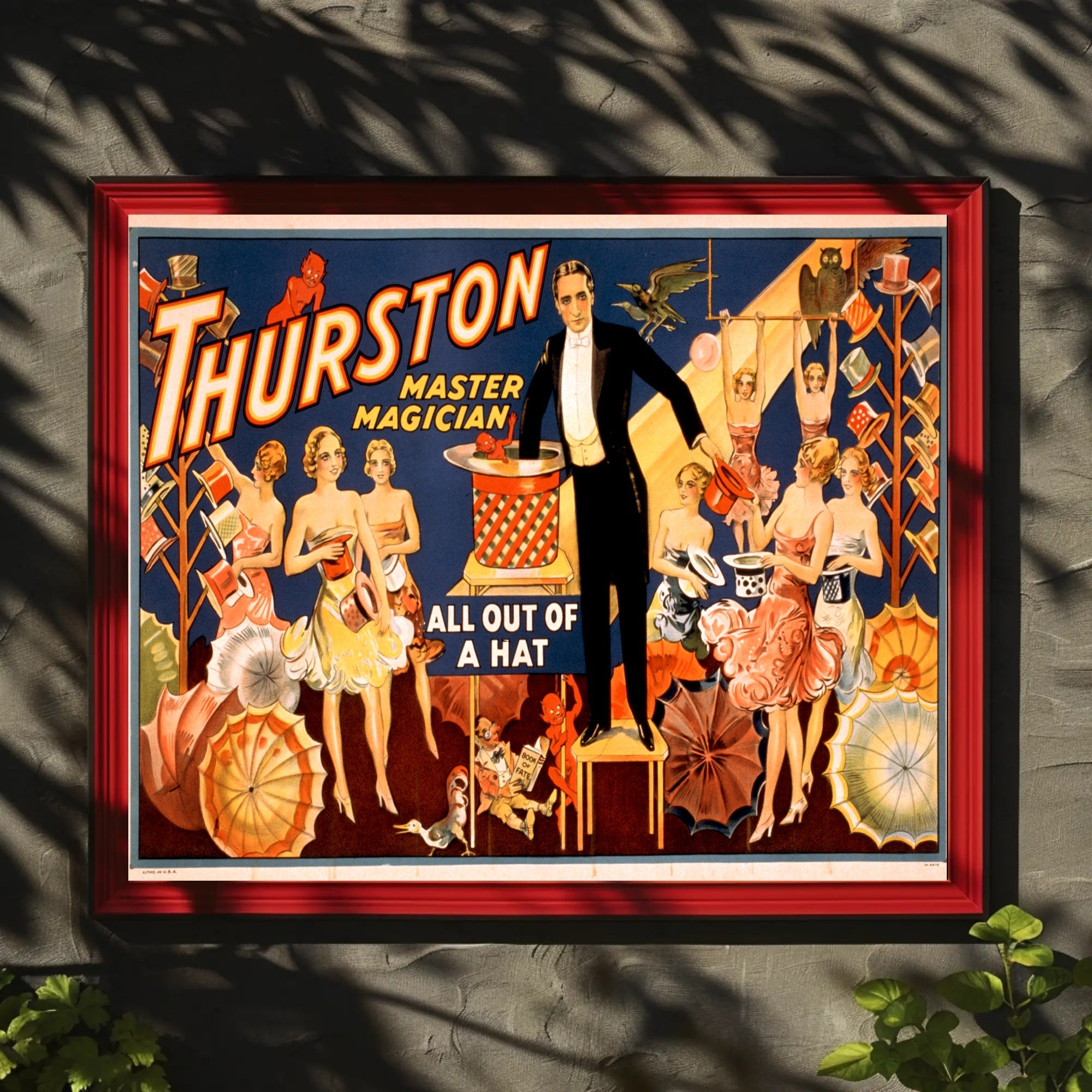 Thurston Master Magician Vintage Magic Show Artistic Poster