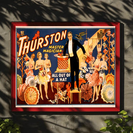 Thurston Master Magician Vintage Magic Show Artistic Poster