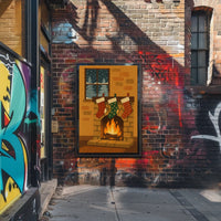 Cozy Holiday Hearth Poster