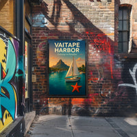 Vaitape Harbor Tropical Escape Travel Poster PosterGoat