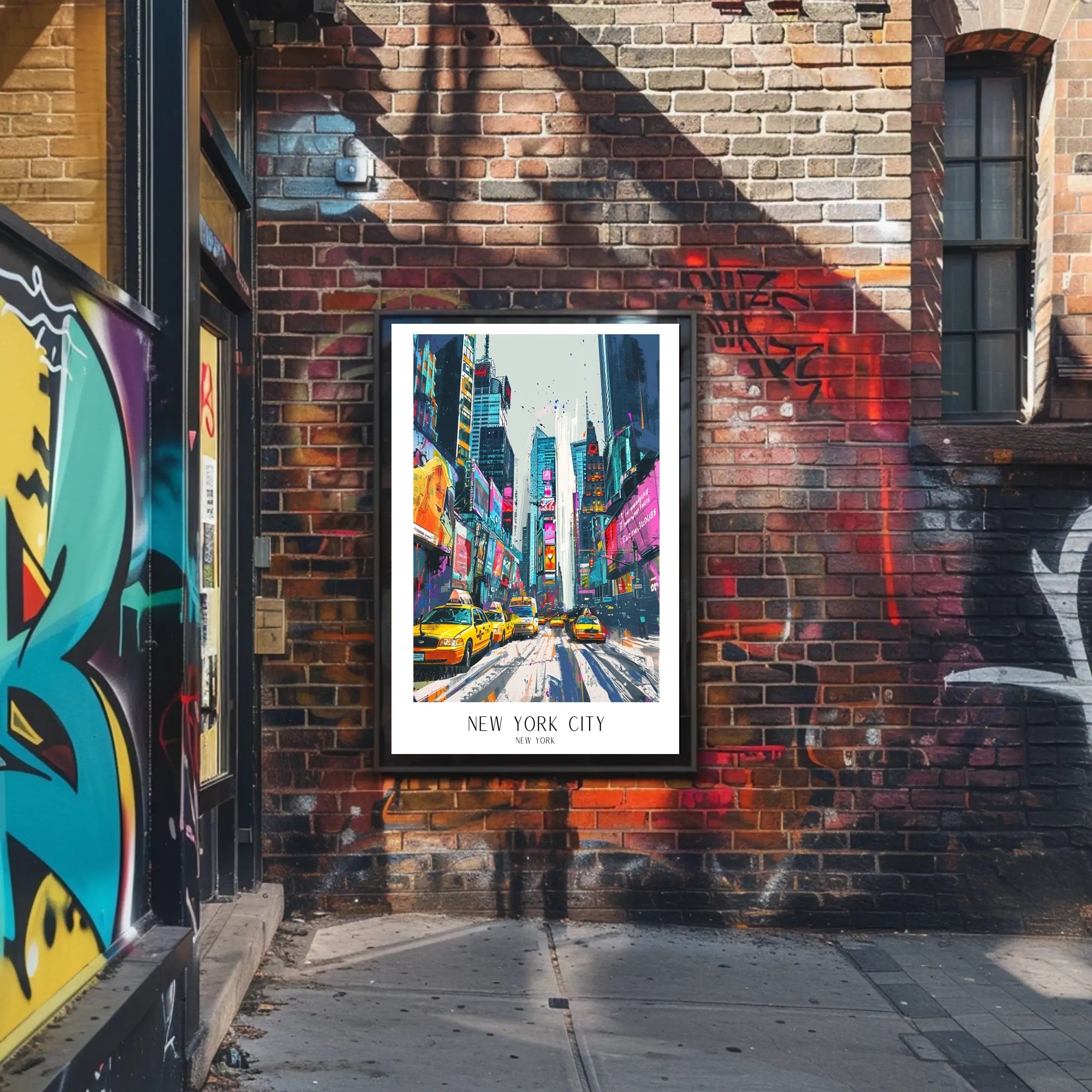 Vibrant New York City Times Square Urban or Cityscape Poster PosterGoat