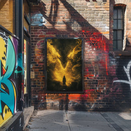 Mystical Vortex: Hooded Figure Fantasy Poster PosterGoat