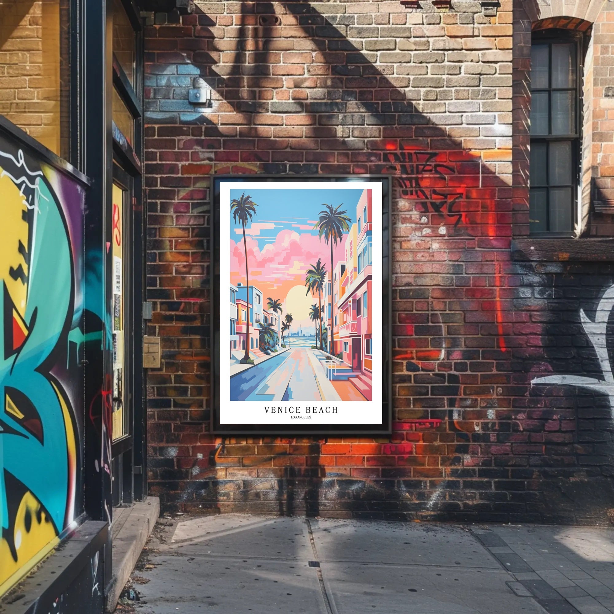 Venice Beach Sunset Poster PosterGoat