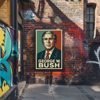 George W Bush Portrait Patriot Photography Realism Poster