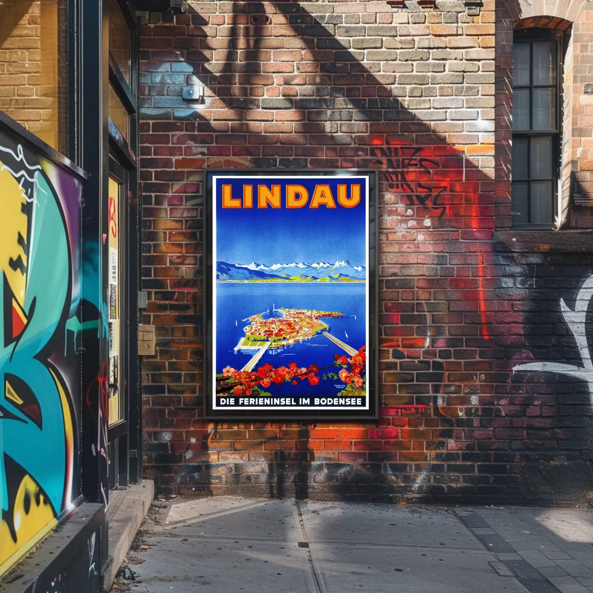 Lindau The Holiday Island In Lake Poster
