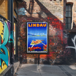 Lindau The Holiday Island In Lake Poster