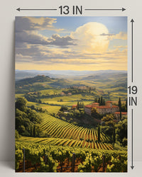 Tuscan Vineyard Landscape Poster