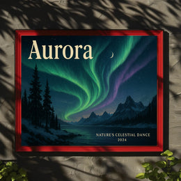 Aurora 2024 Travel Poster Wall Art Print
