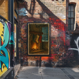 Cozy Christmas Hearth Poster