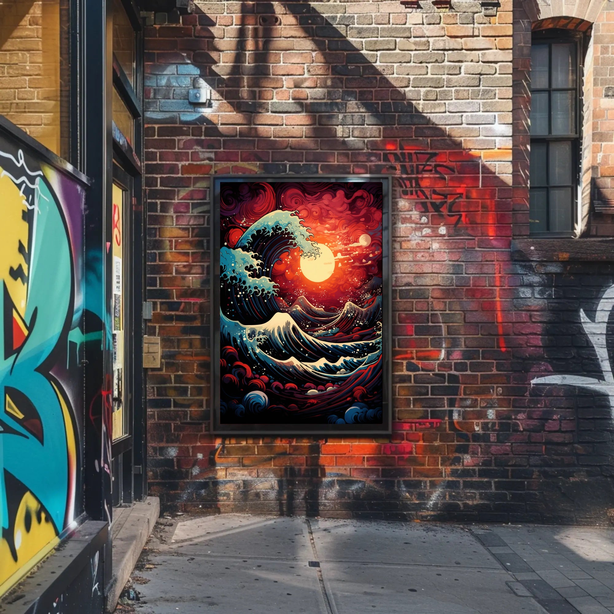 The Great Wave At Sunset Poster PosterGoat