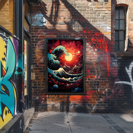 The Great Wave At Sunset Poster PosterGoat