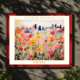 Vienna Flower Market Travel Poster