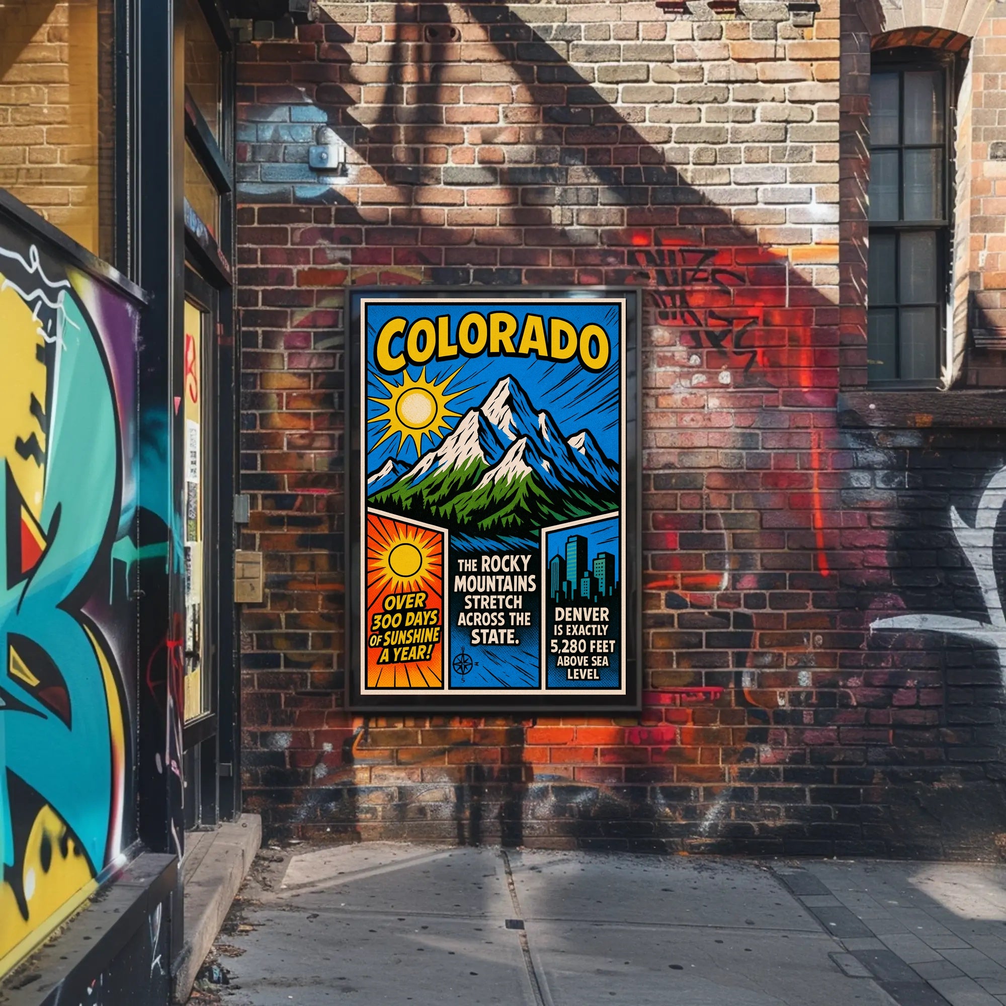 Colorado Mile High City Poster