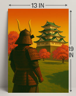 Samurai at Sunset Poster PosterGoat