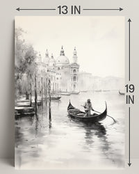 Gondola On A Venetian Canal Poster