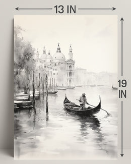 Gondola On A Venetian Canal Poster