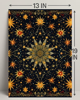 Celestial Starburst Abstract Art Poster