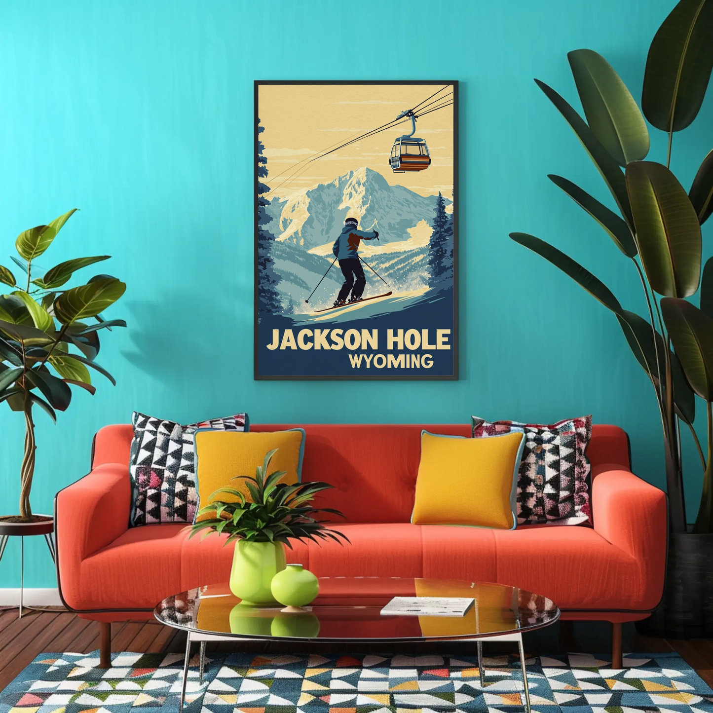 Jackson Hole Wyoming Vintage Poster