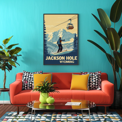 Jackson Hole Wyoming Vintage Poster