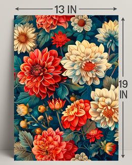 Vibrant Floral Garden Artistic Masterpiece Poster