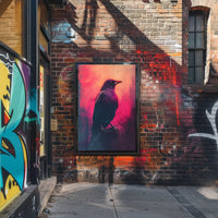 Vivid Crow Portrait Art Print Wall Decor for Home and Office PosterGoat