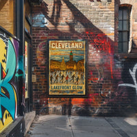 Cleveland Lakefront Glow Poster