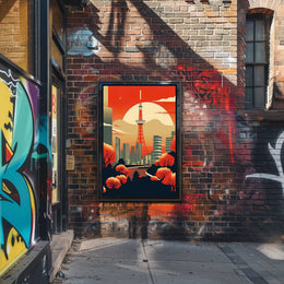 Autumn Skyline: Tokyo Tower at Sunset Poster