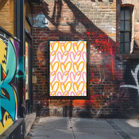 Heart Pattern: Bold and Cheerful Modern Art Poster PosterGoat