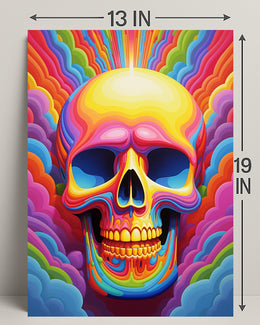 Vivid Skull Illusion Poster PosterGoat