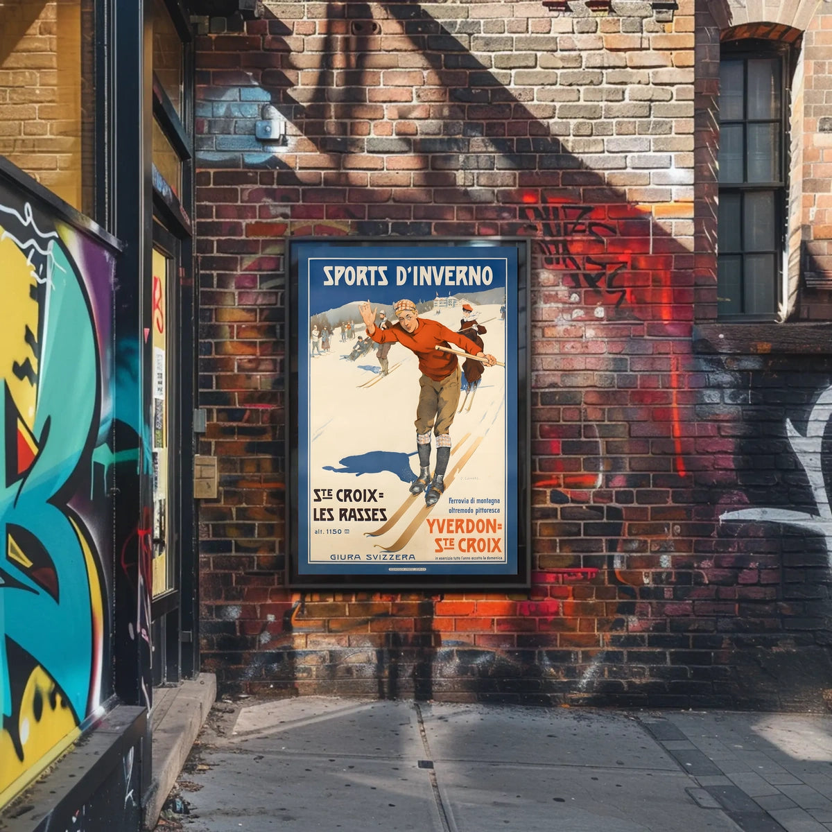 Winter Sports In The Jura Mountains Poster
