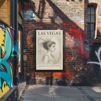 Neoclassical Woman with Las Vegas Poster