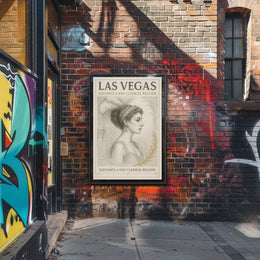 Neoclassical Woman with Las Vegas Poster
