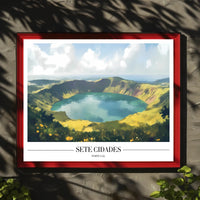 Sete Cidades Tranquil Landscape Travel Poster