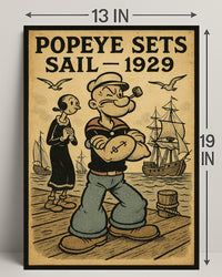 Nautical Cartoon Adventure Retro Art Pop Culture Poster