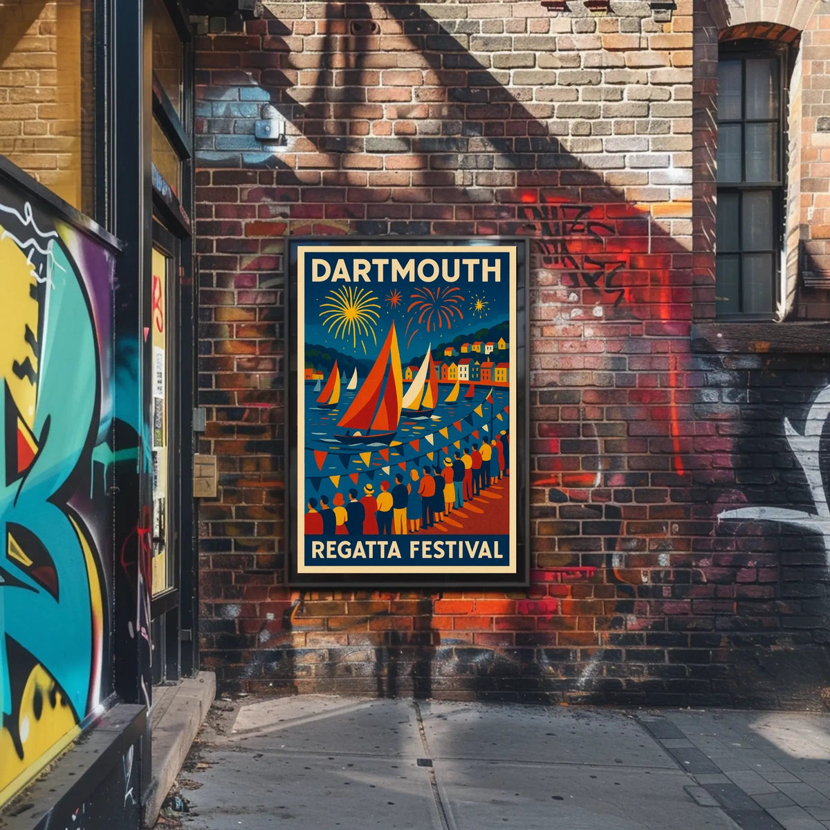 Dartmouth Regatta Festival Fireworks & Sails Travel Poster