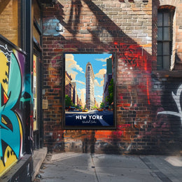 New York City Flatiron Building Poster Modern Wall Art