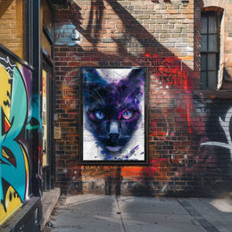 Cosmic Feline Art Print Poster for Home Decor and Wall Art PosterGoat