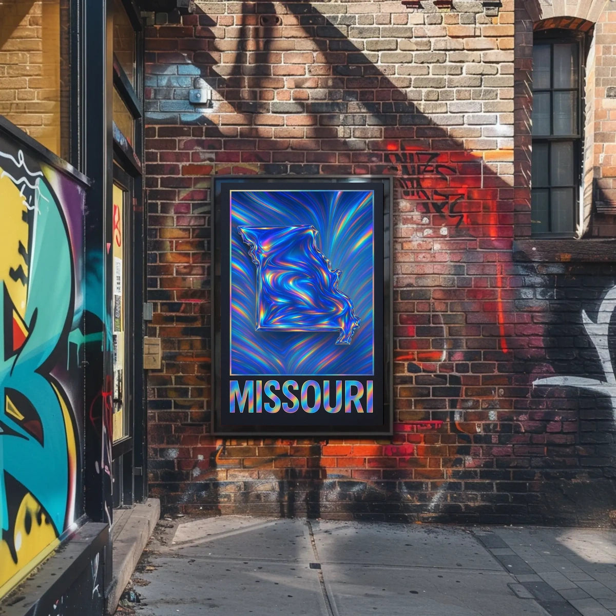 Missouri In Vibrant Waves Poster