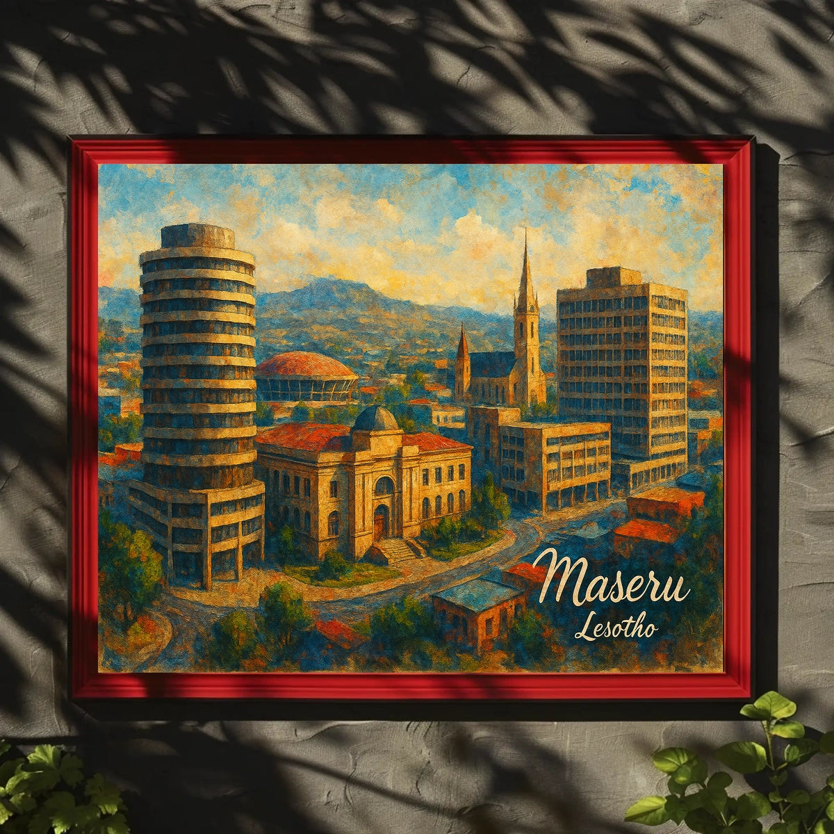 Maseru Cityscape Wanderlust Photography Realism Poster