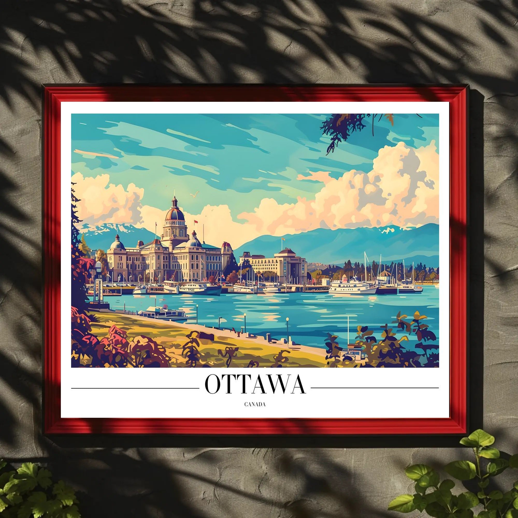 Ottawa Scenic View: Vintage Travel Poster