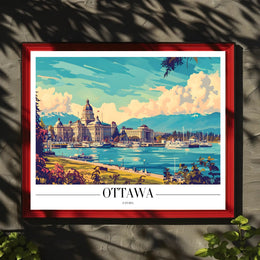 Ottawa Scenic View: Vintage Travel Poster