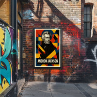 Andrew Jackson 7th President of the United States Abstract Pop Poster