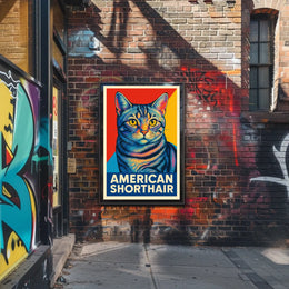 American Shorthair A Vibrant Tribute Poster