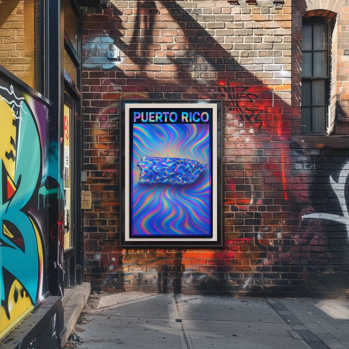 Puerto Rico Vibrant Waves Poster