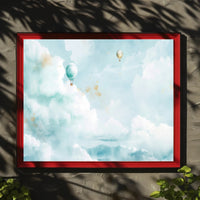 Dreamy Skies and Hot Air Balloons Poster PosterGoat