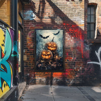 Halloween Pumpkin Glow: Abstract, Artistic, or Pop Culture Poster