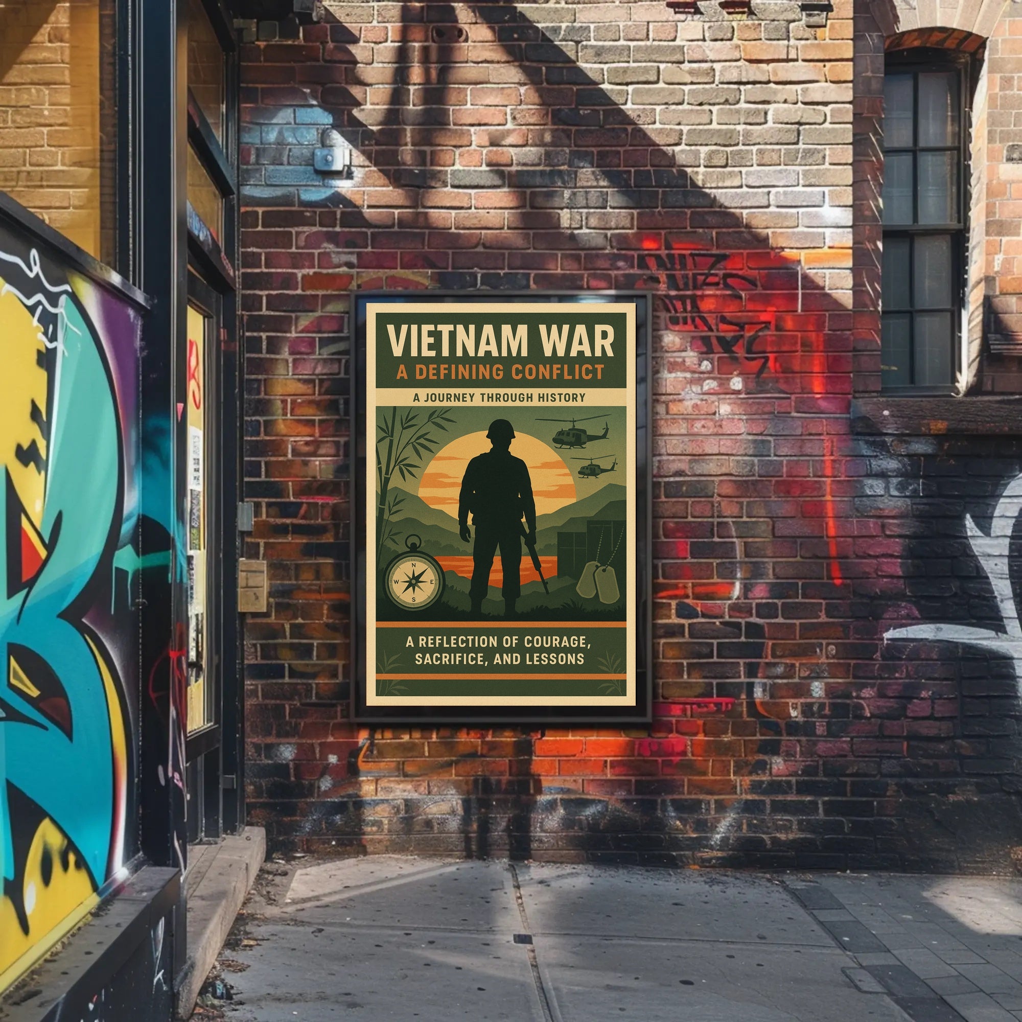 Vietnam War Poster Historic Military Print