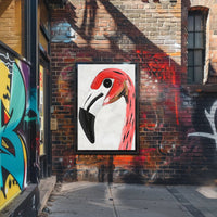 Flamingo Poster Vibrant Portrait Modern Tropical Wall Art