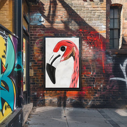 Flamingo Poster Vibrant Portrait Modern Tropical Wall Art