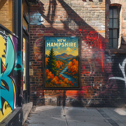 New Hampshire Autumn Landscape Poster